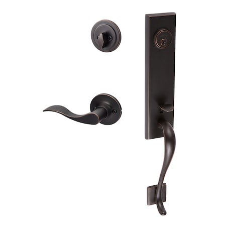 Sure-Loc Hardware Sure-Loc Hardware Solitude Handleset, Snowbird Handleset Trim, Vintage Bronze, Left Hand SL507-SB-LH 11P